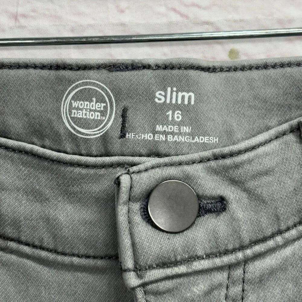 Wonder Nation Boys Slim Size 16 Jeans - Picture 5 of 9